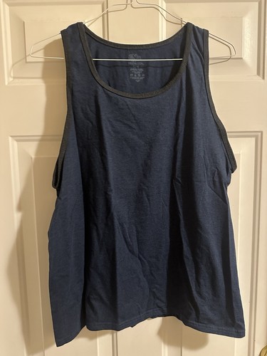 Fruit of the Loom Men's Blue Shirt Tank Top Large