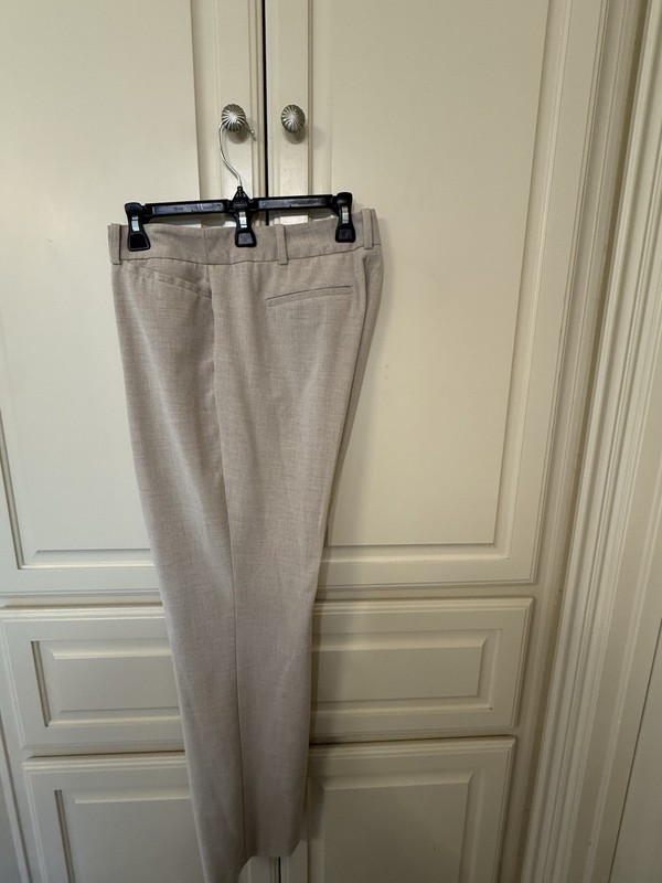 Worthington Women’s Beige/stone Rayon-Linen Straight Leg Dress Pants - Size 10