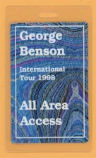 George Benson 1998 International Tour AAA Laminated Backstage Pass