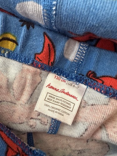 B7 Hanna Andersson Dragon Short Johns Pajama Set Size 6-7 - Picture 5 of 5