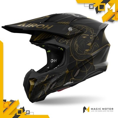 Airoh Motorradhelm Offroad TWIST 3 M TITAN Schwarz