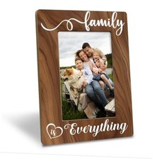 Family Photo Frame for Mom, Dad, Grandparents, Family is Everything Photo Brown