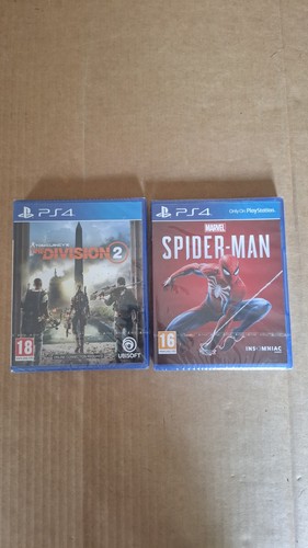 Playstation PS4 Spiderman Spiel plus PS4 Division 2 Spiel beide noch versiegelt