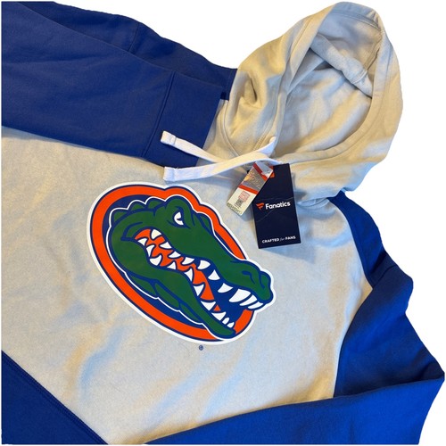 FLORIDA GATORS Sweat à Capuche Homme GRAND Collège Sweat Fanatiques Royal Bleu Blanc