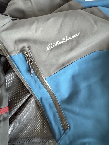 Eddie Bauer Men's Large Blue Gray Jacket Soft Shell - Picture 4 of 6