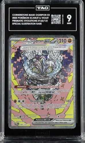 Pokémon TCG Cornerstone Mask Ogerpon EX Prismatic Evolutions SIR 160/131 TAG 9