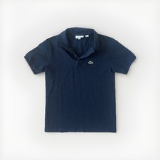 Lacoste Boys Polo size 10, in navy blue collared made in Peru A119 