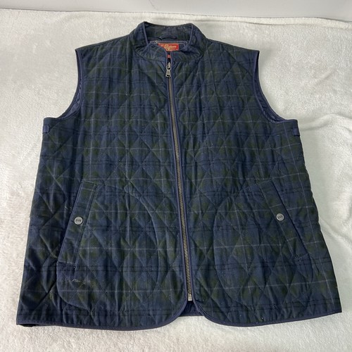 R. M. Williams Mens Size XL Regular Fit Navy Blue Sleeveless Padded Quilt Vest