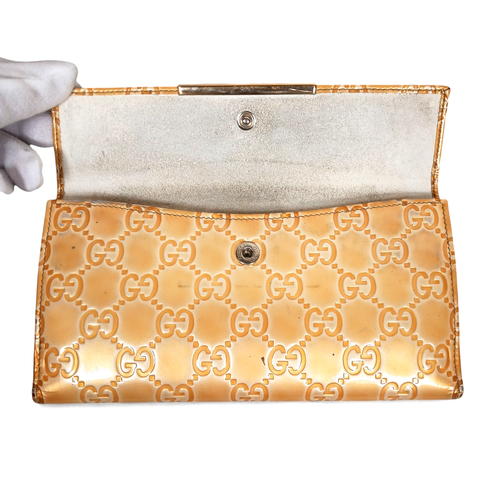 GUCCI Guccissima Long Bifold Wallet Lackleder GEBRAUCHT mit Staubbeutel - Bild 14 von 24