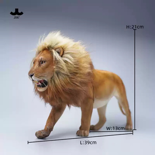 STOCK JXK 1:6 Il Leone Simulazione Resina Modello Statua Animali Selvatici Modellino - Foto 2 di 14