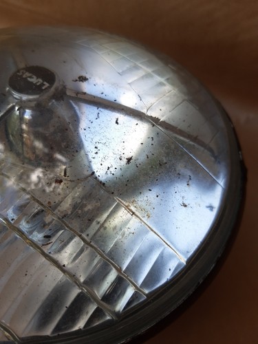 Vintage Lucas P700 Headlamp Headlight 7" 554301 GOOD GLASS Just Needs Cleaning - Picture 17 of 19