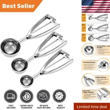 Dishwasher Safe Cookie Scoop Set - Small, Medium, Large for Perfect Cookies
