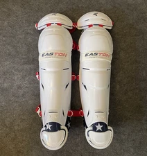 Easton JEN SCHRO THE VERY BEST Catcher's Leg Guards, Med 14” Stars & Stripes