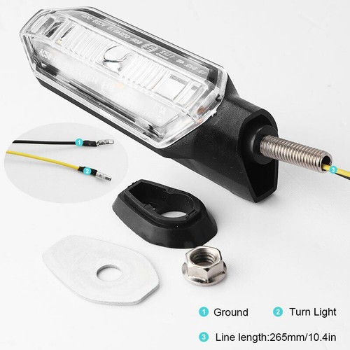 1 Pair LED Turn Signal Lights Motorcycle Indicator For Kawasaki Honda Yamaha - Picture 5 of 7