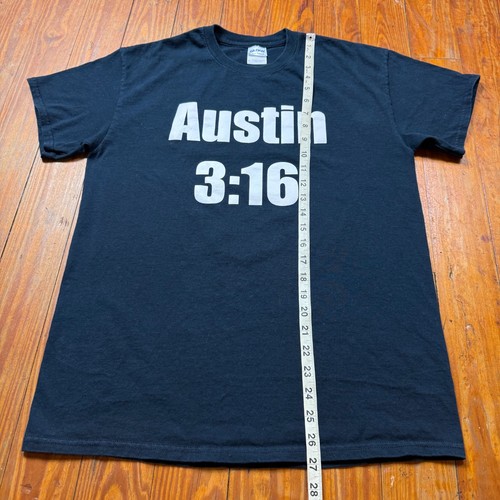 Stone Cold Steve Austin 3:16 Hemd Herren Größe M Schwarz Gildan Grafik Logo - Bild 7 von 7