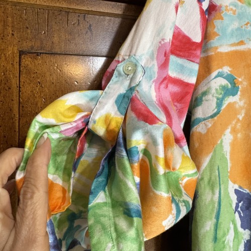 Lauren Ralph Lauren Shirt Womens L Abstract Floral Colorful Lagenlook Tunic EUC - Picture 3 of 12