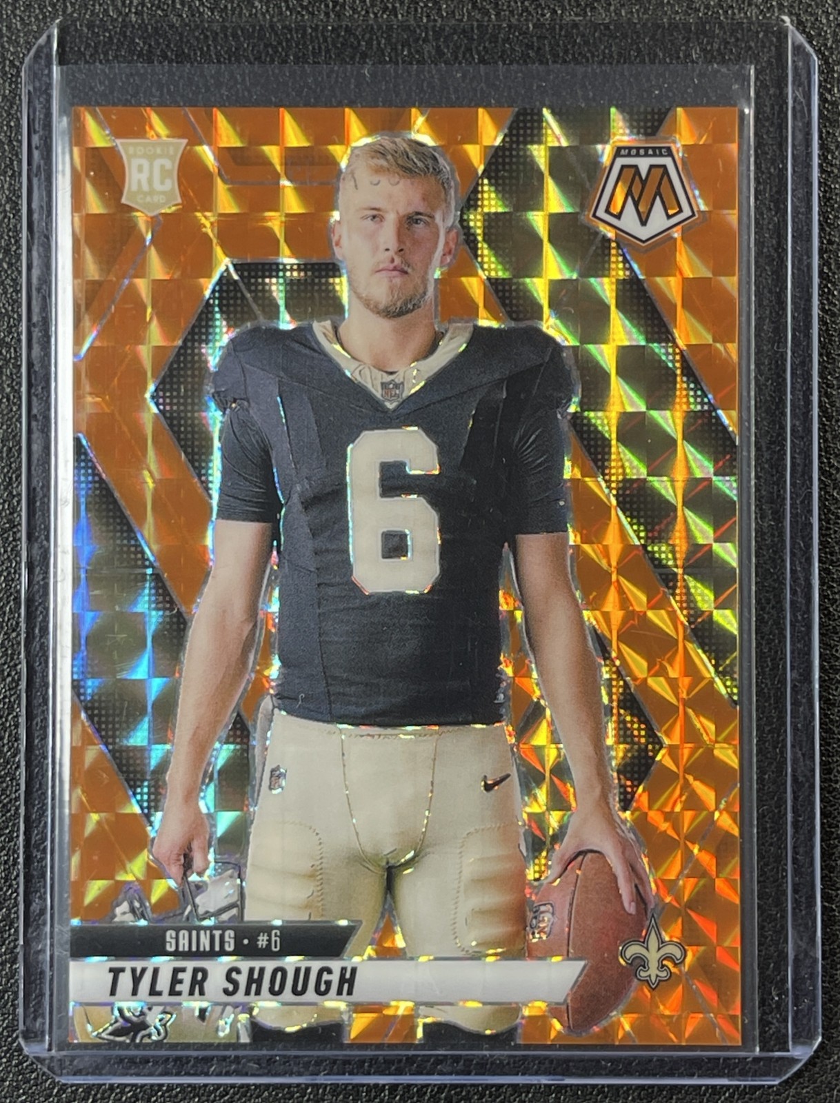 TYLER SHOUGH 2025 PANINI MOSAIC #273 ROOKIE VARIATION ORANGE PRIZM RC 72/199