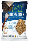 Rice Works Sea Salt, Brown, and Golden Flax Rice Cakes 5.5 oz bag (Pack of 6)