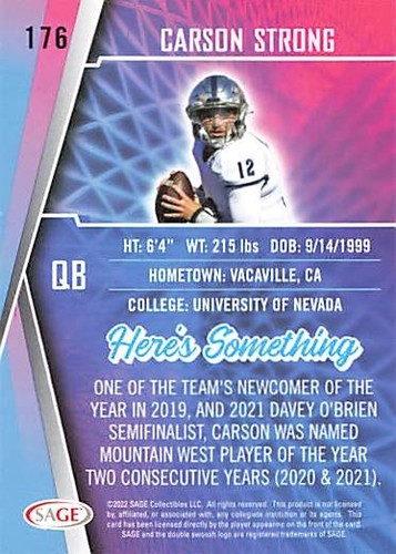 2022 Sage Football Low and High Series Pick Your Card Fill Your Set 1-190 - Picture 21 of 21
