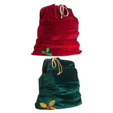Santa Claus Bag Santa Toy Bag Velvet Christmas Bag Gift Wrapping Large Storage