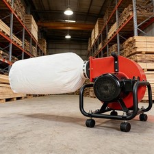 Horizontal Woodworking Dust Collector 750W (1HP) with 15-Gallon Collection Bag