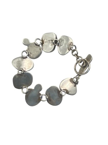 Echo des Träumers Sterlingsilber grüne Flusssteine & Perlenarmband - Bild 9 von 14