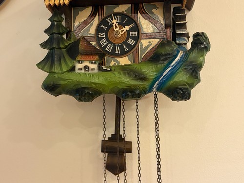 E. Schmeckenbecher - Foresta Nera - Orologio a cucù con segheria musicale FUNZIONANTE - GERMA - Foto 4 di 9