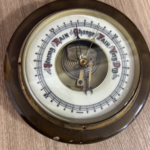 Vintage Weather Barometer Wall Hanging S F V 8” Across - Picture 2 of 4