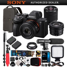 Sony a7 IV Full Frame Mirrorless Camera + FE 50mm F2.5 G + 28-70mm 2 Lens Bundle