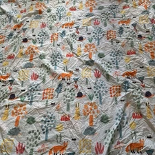 West Elm x Pottery Barn Kids Woodland Colorful FULL/QUEEN Duvet Cover