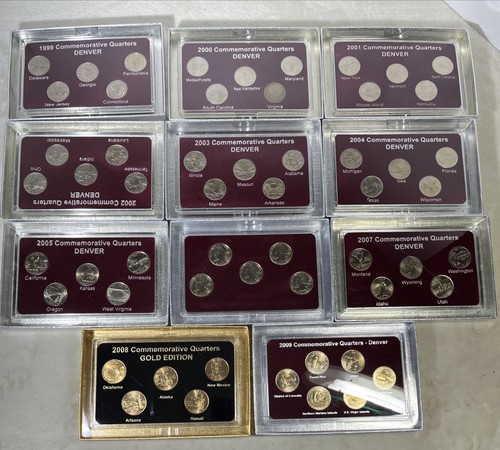 50 States Commemorative Quarters Set Denver Mint 1999 To 2009 One Gold Edition - Picture 3 of 5