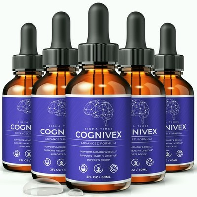 Cognivex Drops, Liquid Supplement to Support Brain Health & Memory - 5 Pack