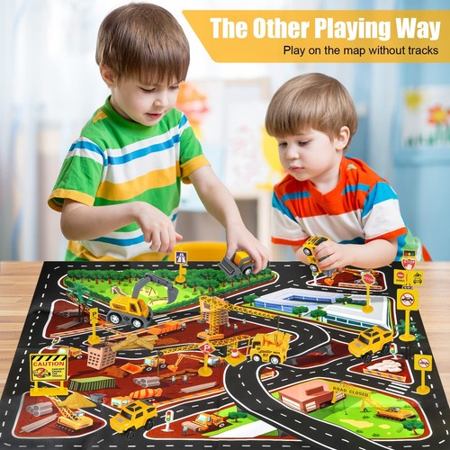 260 PCS Construction Race Tracks for Toys, 2 Cars, 4 Construction Cars, 1 Map... - Bild 5 von 7