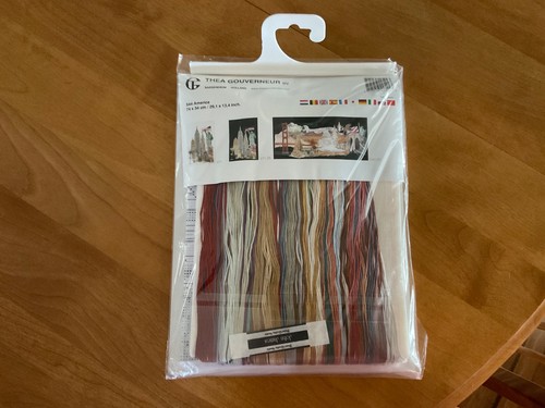 Thea Gouverneur America 544 Counted Cross Stitch Kit Linen  29.1 x 13.4" NEW - Picture 2 of 2