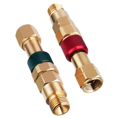 Upgraded QDB10 Torch to Hose Quick Connect Set, With Check Valves. Brass cons...
