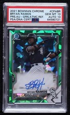 2021 Bowman Chrome HTA Green Atomic Refractor /99 Bryan Ramos PSA 10 GEM MT Auto