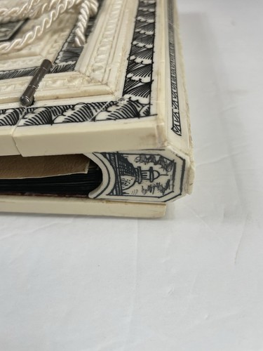 Grand Tour Style Faux Bone Photo Album Empty Italian Monuments - Picture 7 of 12