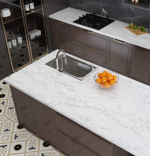 LACHEERY 160 x 24 inch White Marble Contact Paper for Countertops Waterproof ... - Picture 3 of 7