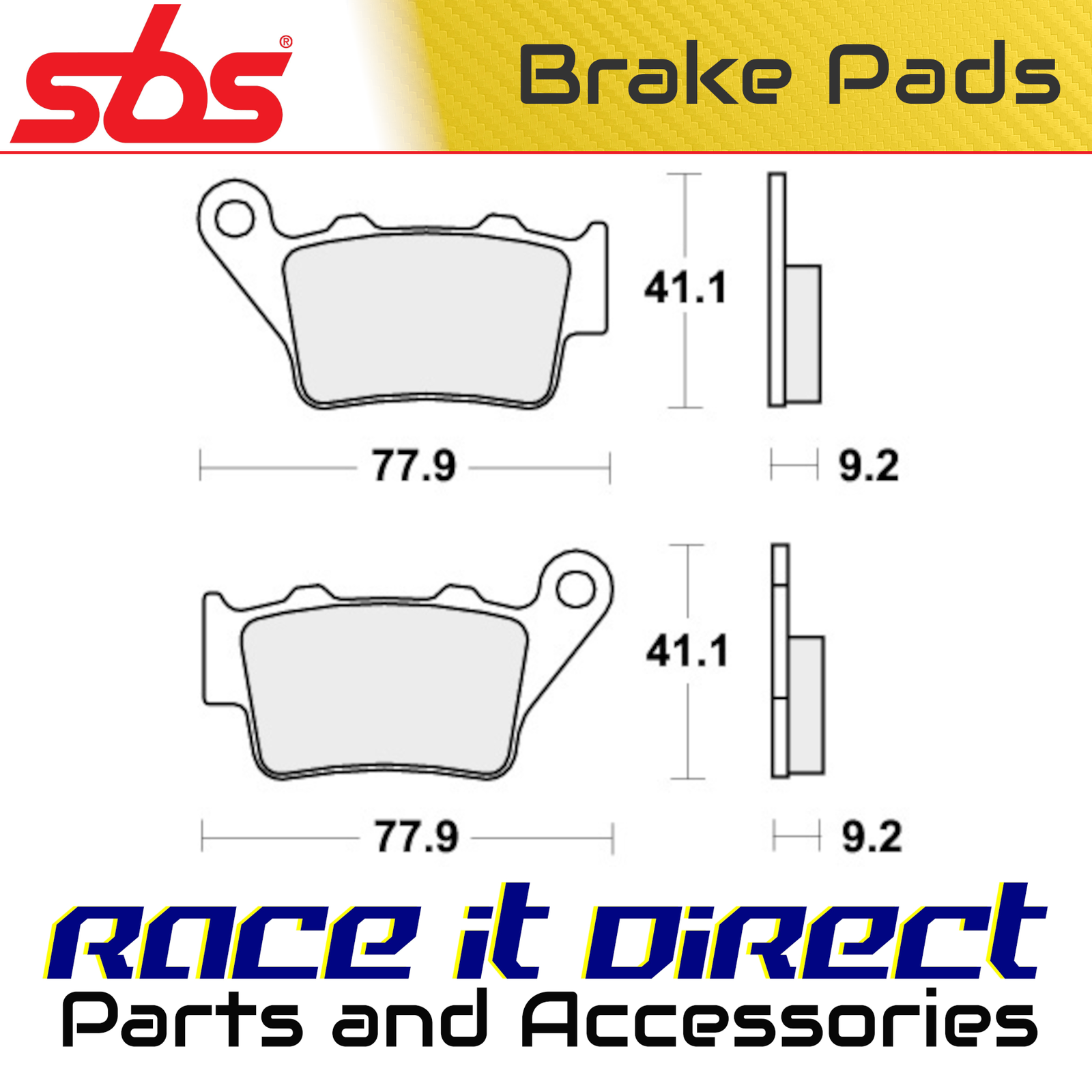 Brake Pads for KTM 125 SX 2001-2003 Rear Off Road SBS