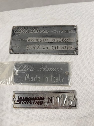 Type Plate Alfa Romeo ID Plate Pre-War C Type S74 - Picture 1 of 4