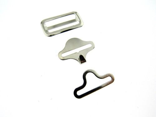 Bow Tie Clip Cravat Fastener Black or Silver For Neckties 19mm 3 Pc Set - CX65 - Picture 11 of 11