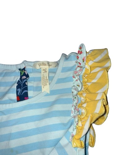 Matilda Jane 2 Piece Set Tunic Size 10 Comfy Cotton Tunic Ruffle Pants Floral - Picture 4 of 5