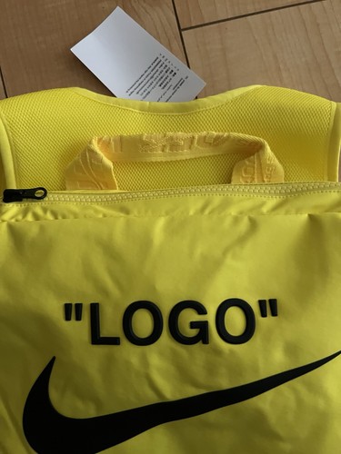 Nike x Off White Cross Bib Utility Weste mit Schultertasche Gelb Größe L - Bild 4 von 6