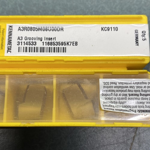 10 PCS NEW KENNAMETAL A3 K9110 GROOVING INSERTS - Picture 2 of 6