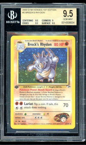 Brock's Rhydon (1st Edition) graded BGS 9.5 for sale on eBay