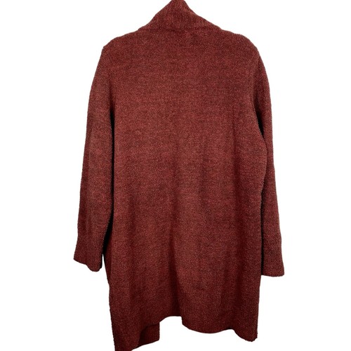 Barefoot Dreams Womens 1X Long Sleeve CozyChic® Cardigan Red Sweater Burgundy - Picture 5 of 5