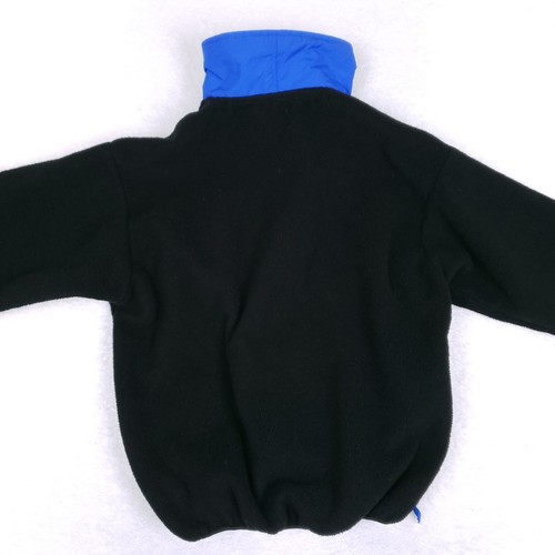 Vintage Columbia Fleece Jacket Zip Up Medium Black Blue Gorpcore Retro USA 90s - Picture 9 of 11