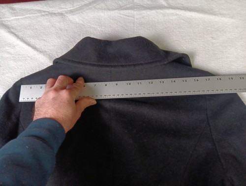 LRL Lauren Ralph Lauren soprabito donna 12 nero misto lana pea topcoat - Foto 8 di 12