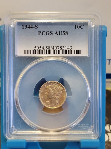 1944-S 10C PCGS AU58 Mercury Dime
