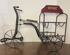 Vintage 4 Bottle Bicycle Wine Rack Rustic